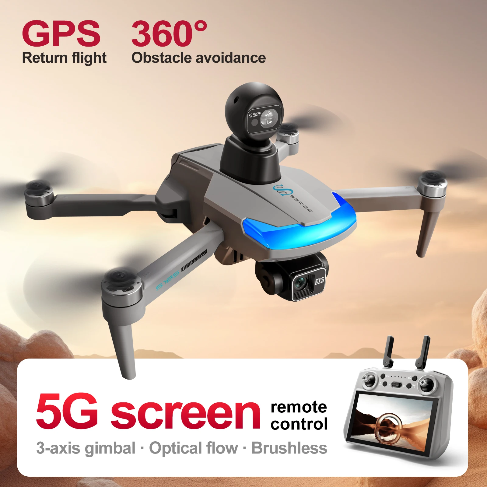 Drone Photogrammetry - S185 Drone Profesional 2.7K HD Kamera