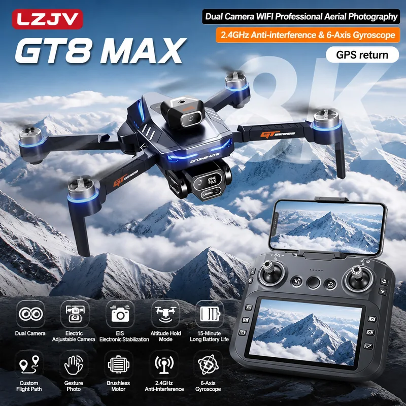 Drone Lipat GT8 Max 8K HD Prof - Drone Photogrammetry ulasan dan harga