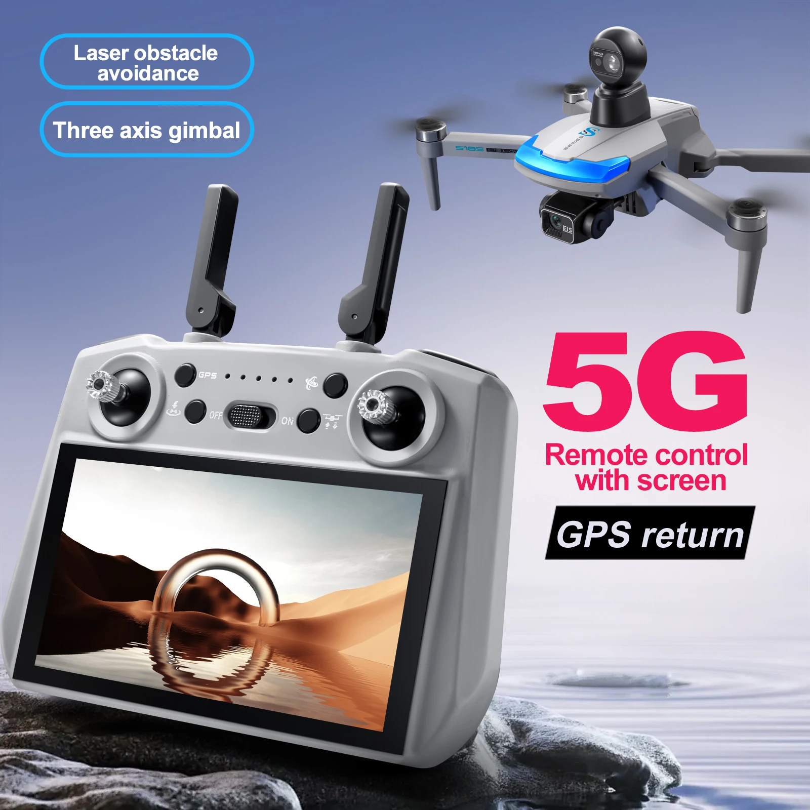 S185 Drone Profesional 2.7K HD - Drone Photogrammetry ulasan dan harga
