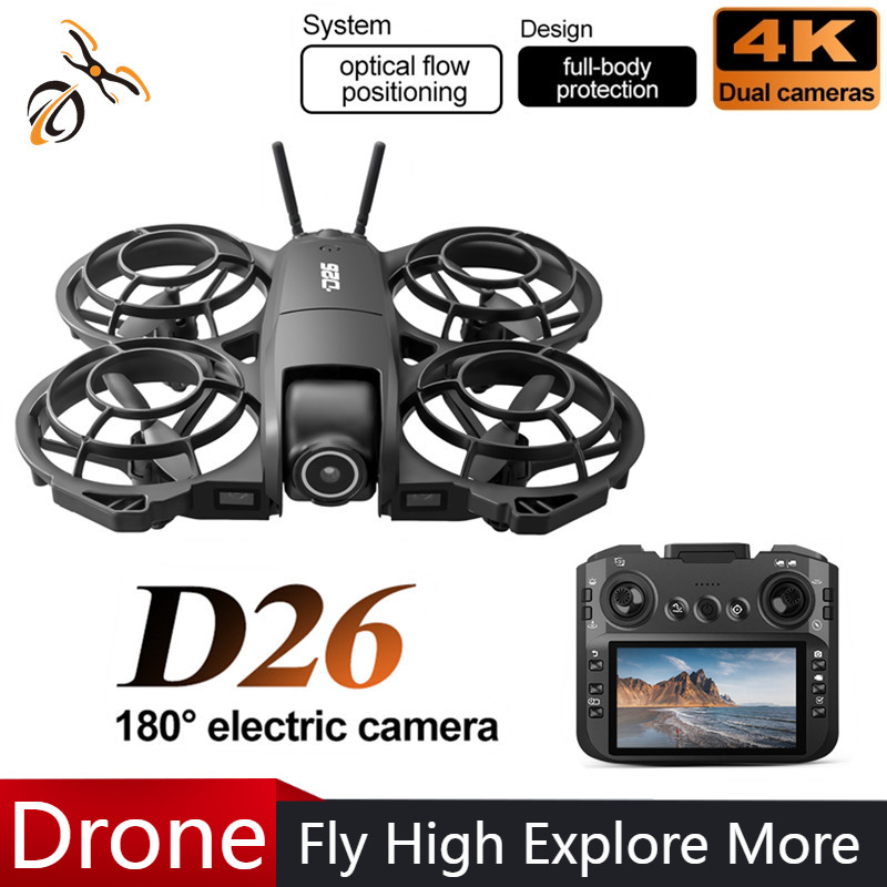 Drone D26 4K Aerial HD 180 °   - Drone Cinematic ulasan dan harga
